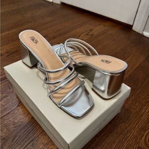 Rack Women's Silver Strappy Sandals